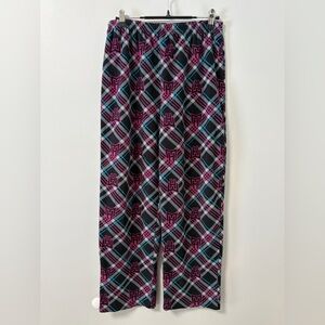 Monster High Multicolor Plaid Fleece Pajama Bottoms Girls XL 14/16